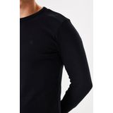 GARCIA - T-shirt - Zwart - Katoen - Longsleeve met Ronde Hals