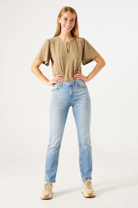 Garcia - N40313 - Spijkerbroek - Denim - Blauw - 72% Katoen - Voor Vrouwen