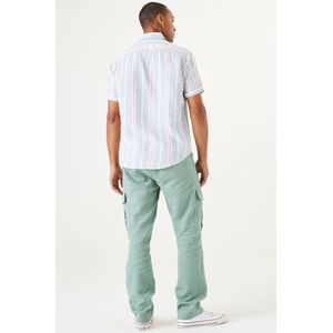 GARCIA DE LA CRUZ - T-shirt - Blauw gestreept - Heren - Korte Mouwen