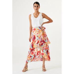 GARCIA - R40320 - Midi Rok - Synthetisch - Zwart