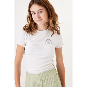GARCIA - T-shirt - Gebroken Wit - Korte Mouwen - Voor Meisjes
