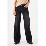 GARCIA Celia Wide Dames Jeans Zwart - POWER-STRETCH - Duurzaam Katoen