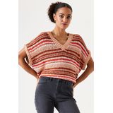 Garcia - S40240 - Trui - Korte Mouwen - Grijs - Katoen