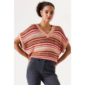 Garcia - S40240 - Trui - Korte Mouwen - Grijs - Katoen