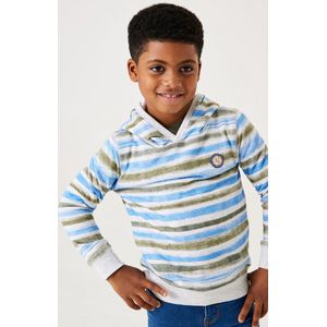 GARCIA - Hoodie - Grijs - Katoen - Met Streeppatroon