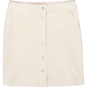 GARCIA - Plooirok - Wit - Corduroy - Steekzakken