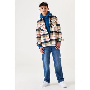 GARCIA - Tussenjassen - Bruin - Flanellen Overshirt - Ruitpatroon