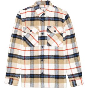 GARCIA - Flanellen Overshirt - Bruin - Katoen - Ruitpatroon