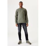 GARCIA Heren Sweater - Groen - Katoen - Lange Mouwen - Regular Fit