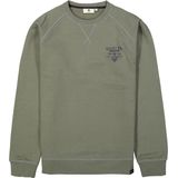 GARCIA Heren Sweater - Groen - Katoen - Lange Mouwen - Regular Fit