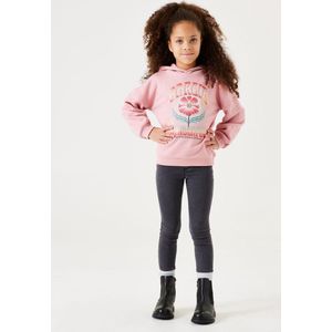 GARCIA - Meisjes Sweater - Roze - Katoen/Polyester - Hoodie met Borstprint