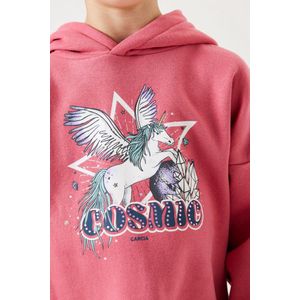 GARCIA - Meisjes Sweater - Roze - Hoodie - Katoen/Polyester