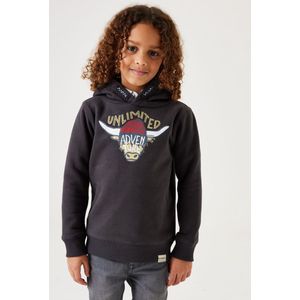 GARCIA Jongens Hoodie - Gray - Katoen/Polyester - Borstprint