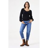 GARCIA - Fluffy Trui - Zwart - 72% Polyamide, 18% Viscose, 10% Polyester