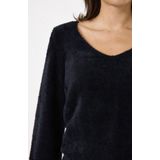 GARCIA - Fluffy Trui - Zwart - 72% Polyamide, 18% Viscose, 10% Polyester
