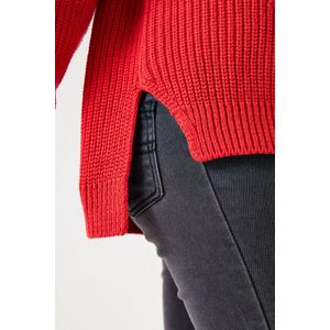 GARCIA - Trui - Rood - Katoen/Acryl - Ingebreid Patroon