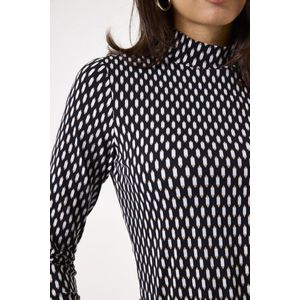 GARCIA - All Over Print - T-shirt - Zwart - Katoen/Elastaan