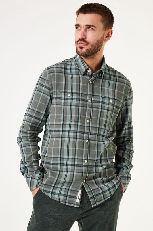 GARCIA - Z1170 - Herenoverhemd - Effen - Linnen