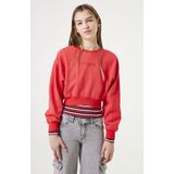 GARCIA Meisjes Text print Sweater Rood Long mouw