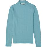 GARCIA - Longsleeve - Blauw - Jaquardgeweven - Opstaande Hals