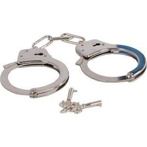 Handboeien Metaal 'Police' Politie zilver metaal Merkloos Verkleedaccessoire