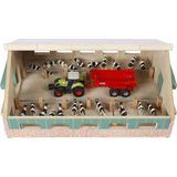 Kids Globe - Houten Koeienstal - Speelfigurenset - Schaal 1:87