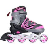 Street Rider Inlineskates Junior Aluminium Roze/grijs Mt 29-32