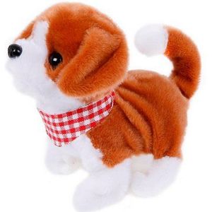 Take Me Home Loophond Pluche 17 Cm Junior Wit/Bruin