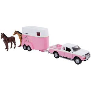 Kids Globe - Mitsubishi - Speelgoedvoertuig - Roze - Metaal