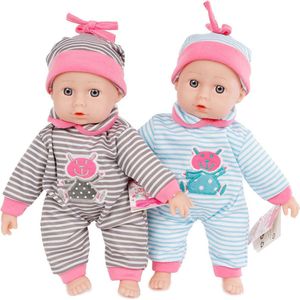 Van Manen Babypop Meisjes 26 Cm Grijs/roze