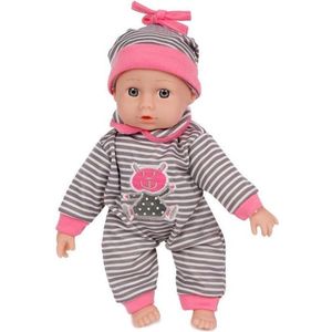 Baby Pop Soft - Blauw/Wit Roze of Grijs/Wit Roze - Zacht Materiaal - Assorti Uitvoeringen