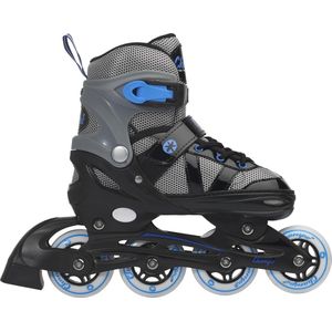 Champz Verstelbare Inline Skates Voor Kinderen - Semi-Softboot - Zwart/Blauw - Maat 37-40 - ABEC7 Lagers - Aluminium Frame - Gevorderde Skeelers voor Kids