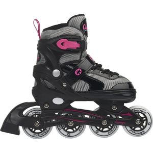 Champz Verstelbare Inline Skates Voor Kinderen - Semi-Softboot - Zwart/Roze - Maat 37-40 - ABEC7 Lagers - Aluminium Frame - Gevorderde Skeelers voor Kids