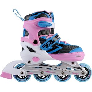 Champz Verstelbare Inline Skates Voor Kinderen - Semi-Softboot - Pastel Roze - Maat 39-42 - ABEC7 Lagers - Aluminium Frame - Gevorderde Skeelers voor Kids