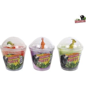 DinoWorld multi color putty met figuur (1 stuk) assorti