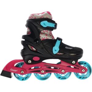 Champz Verstelbare Inline Skates voor Kinderen - Hardboot - Roze - Maat 30-33 - ABEC7 - Beginners Skeelers