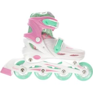 Champz Verstelbare Inline Skates voor Kinderen - Hardboot - Wit - Maat 34-37 - ABEC7 - Beginners Skeelers