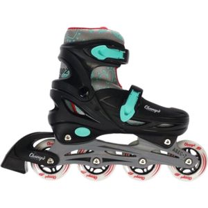 Champz Verstelbare Inline Skates voor Kinderen; Beginners Skeelers - Zwart - Maat 26-29 - Hardboot - ABEC7