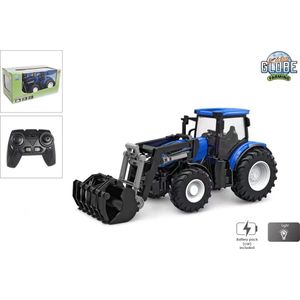 Kids Globe Tractor Radiografisch Bestuurbaar 2.4 GHz 27 cm Blauw Zwart