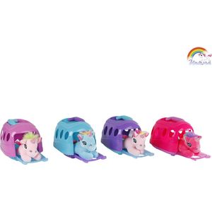 Unicorn pluche in bench 17,5cm verschillende Pluche Unicorn Knuffel