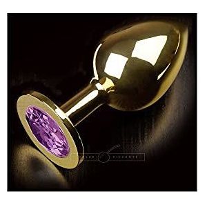 Dolce Piccante Buttplug Jewellery Gold Large Purple - goudkleurig