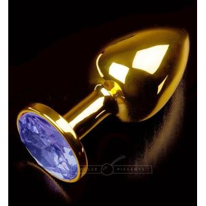 Dolce Piccante Buttplug Jewellery Gold Small Blue - goudkleurig
