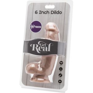 Get Real - Realistische vibrerende dildo met ballen - 15 cm