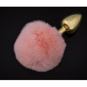 Dolce piccante - Jewellery Gold Fluffy - S - Anal Toys Buttplugs Roze