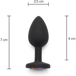 Anal Play - Rainbow Booty Jewel - Buttplug Small