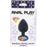 Toyjoy Rainbow Booty Jewel anale plug black 8 cm