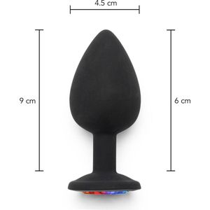 Anal Play - Rainbow Booty Jewel - Buttplug Large