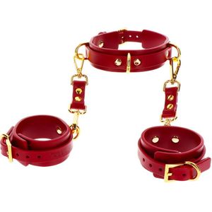 D-Ring Halsband met handboeien - Taboom