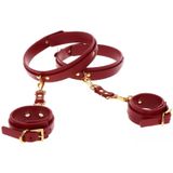 Taboom - Wrist To Thigh Cuff Set - Bondage / SM Cuffs Rood