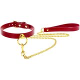 TABOOM O-Ring Halsband met Ketting - Rood